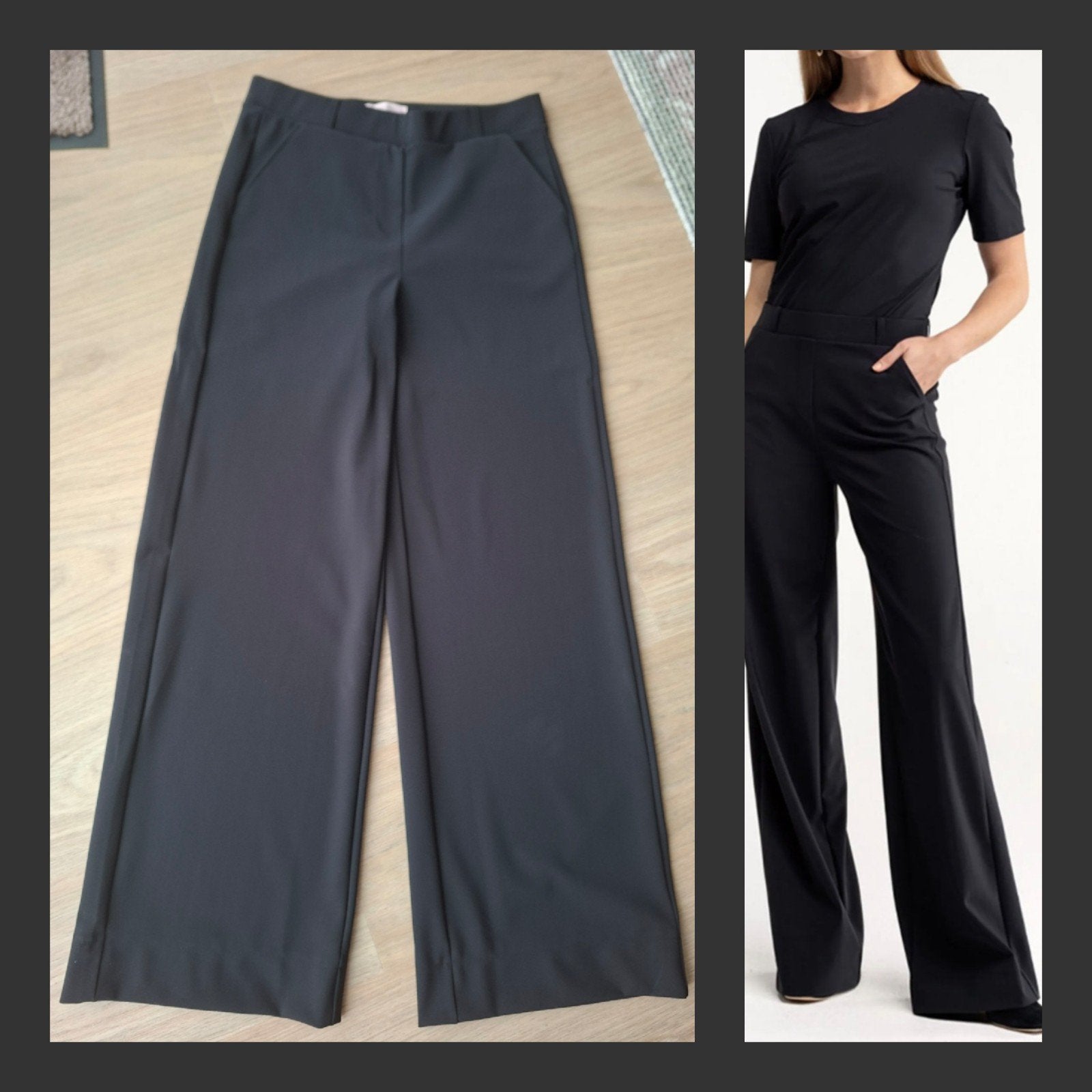 Studio anneloes lexie bonded wide leg broek mt M ( prijs inc, Kleding | Dames, Broeken en Pantalons, Maat 38/40 (M), Studio Anneloes