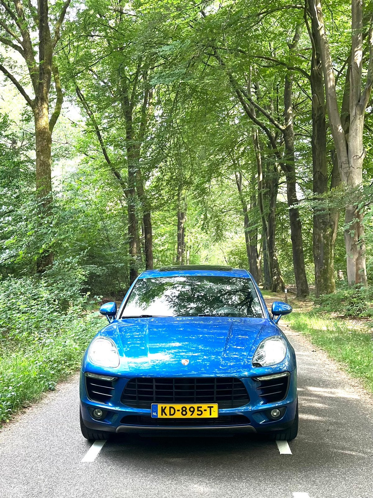 Porsche Macan 2.0T | NL | Trekhaak | Pano | PDLS | 20” |, Auto's, Porsche, Euro 6, 4 cilinders, Blauw, Overige kleuren