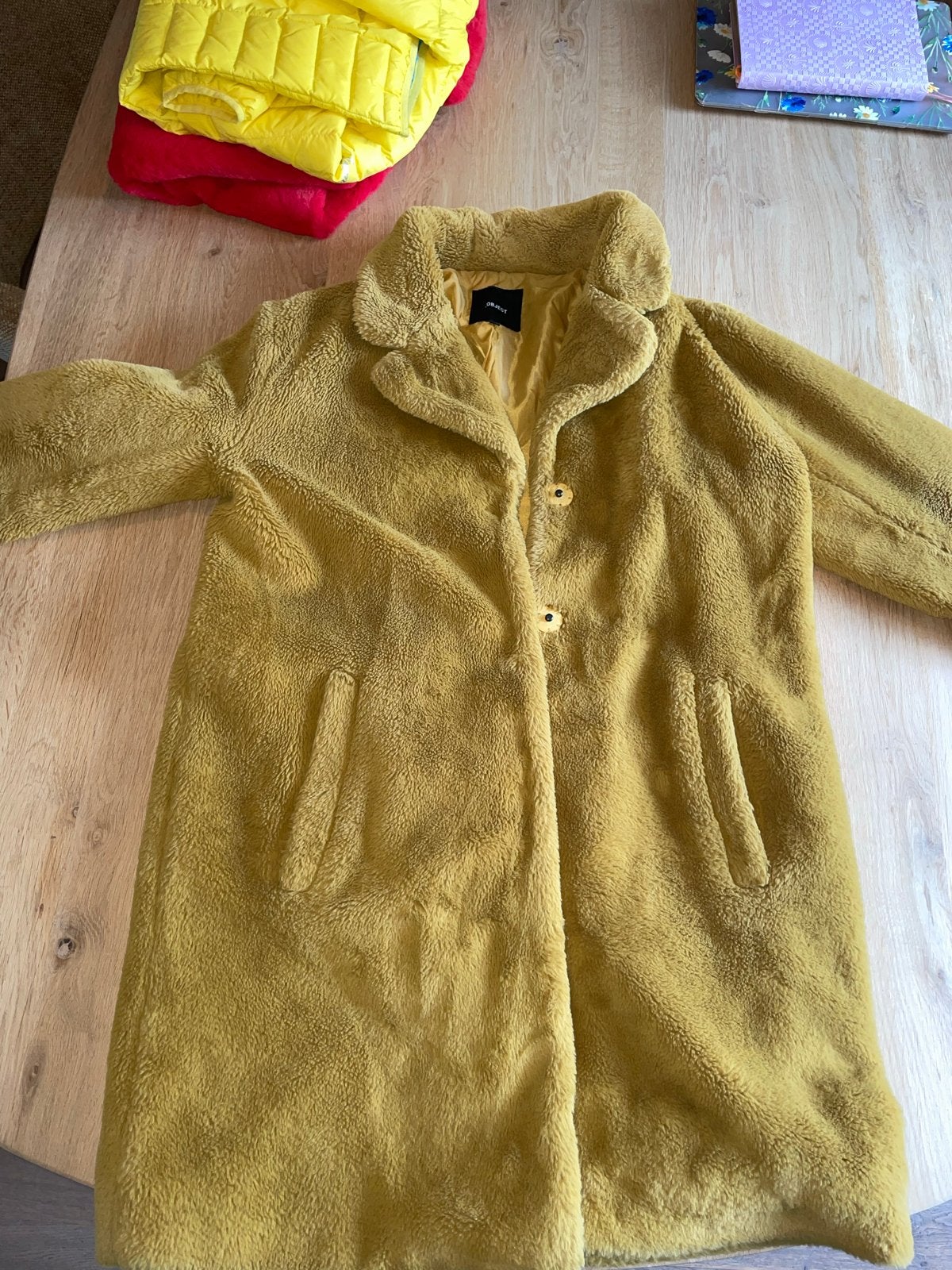 Stijlvolle .OBJECT teddy jas - Maat 40, Ophalen of Verzenden, Zo goed als nieuw, Maat 38/40 (M), Geel