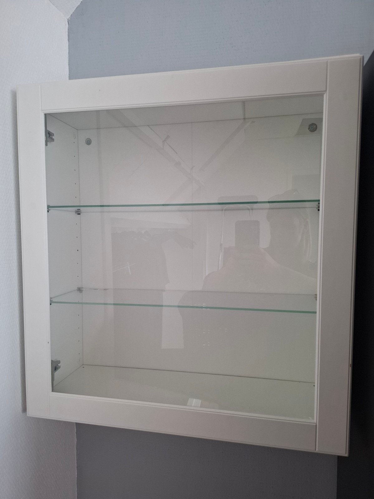 IKEA Besta vitrinekastje hangend met glazen plankjes, Ophalen, 50 tot 100 cm, Minder dan 100 cm, 25 tot 50 cm