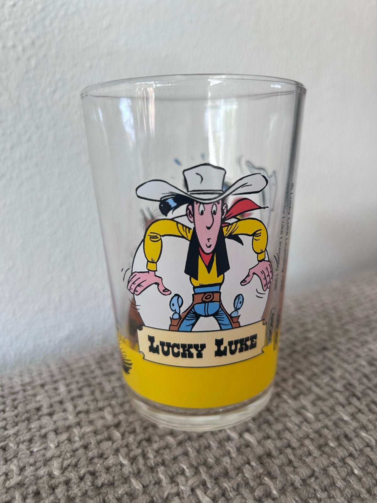 Lucky Luke Glas - Vintage Collectible uit 1996, Ophalen of Verzenden, Zo goed als nieuw