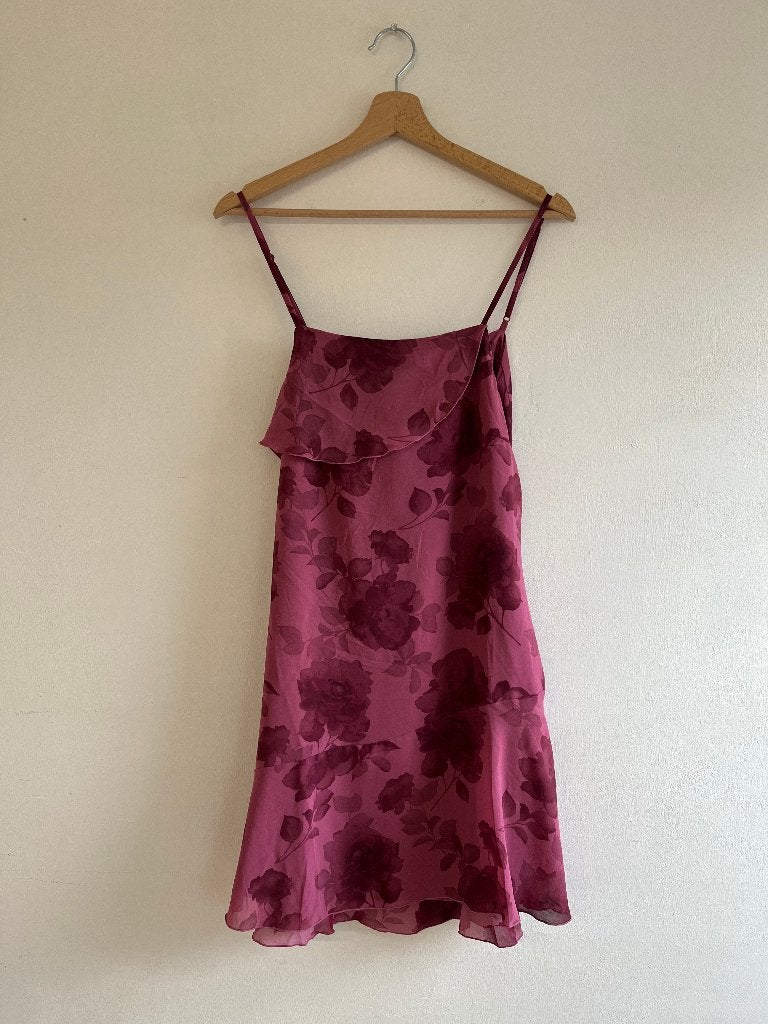 H&M DIVIDED Jurk met Bloemenprint en Open Rug, Kleding | Dames, H&M, Verzenden, Zwart, Zo goed als nieuw