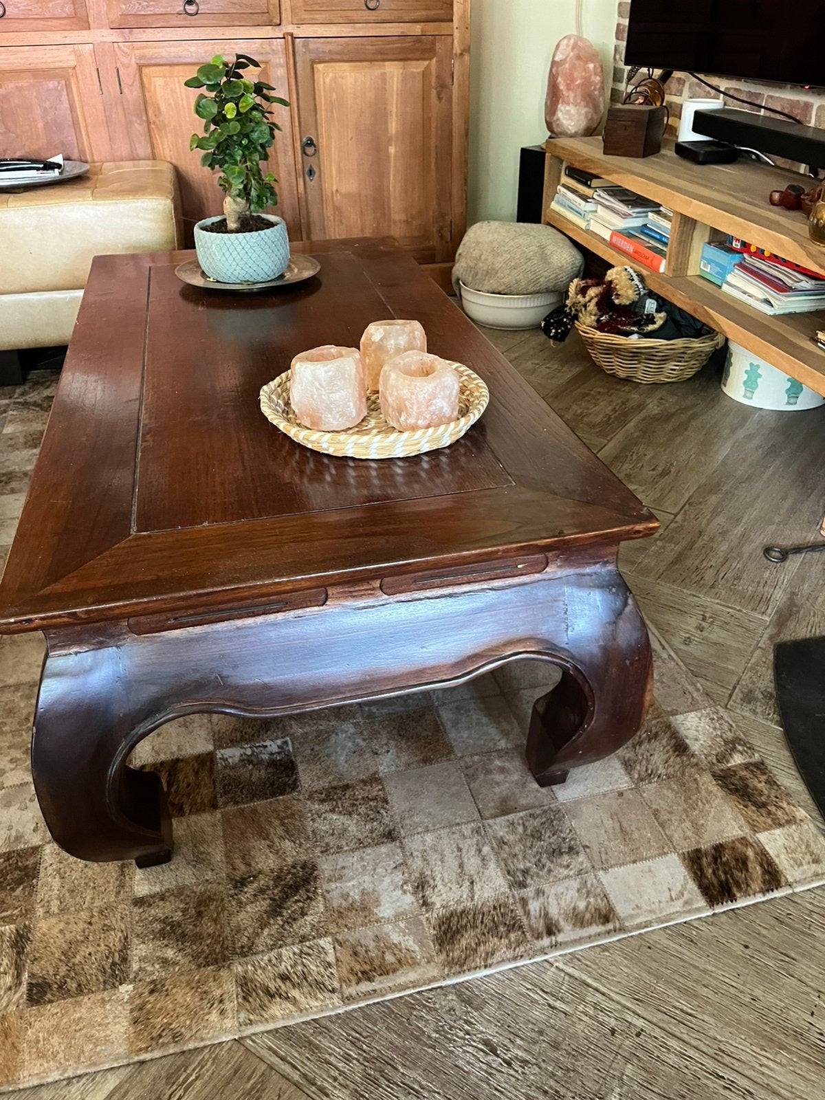 Mooie salontafel(opiumtafel), Ophalen, 100 tot 150 cm, 50 tot 100 cm, Zo goed als nieuw