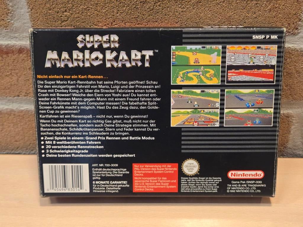 Super Mario Kart - Nintendo SNES, Nintendo, Gebruikt, Support.nintendo.nl, Racen en Vliegen