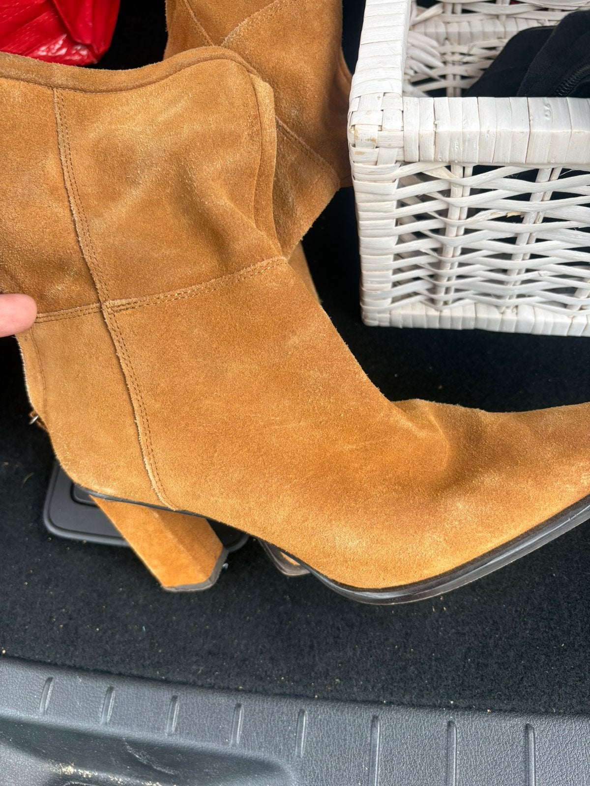 Dames suede laarjes van zara, Hoge laarzen, Bruin, Ophalen of Verzenden, Gedragen