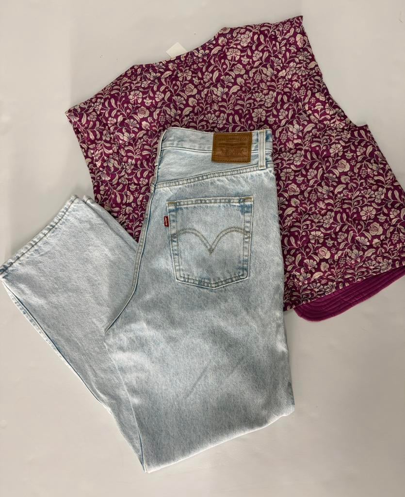 LEVI’S Ribcage ankle straight maat 31-29 ZGAN, Ophalen of Verzenden, Zo goed als nieuw, Blauw, W30 - W32 (confectie 38/40)