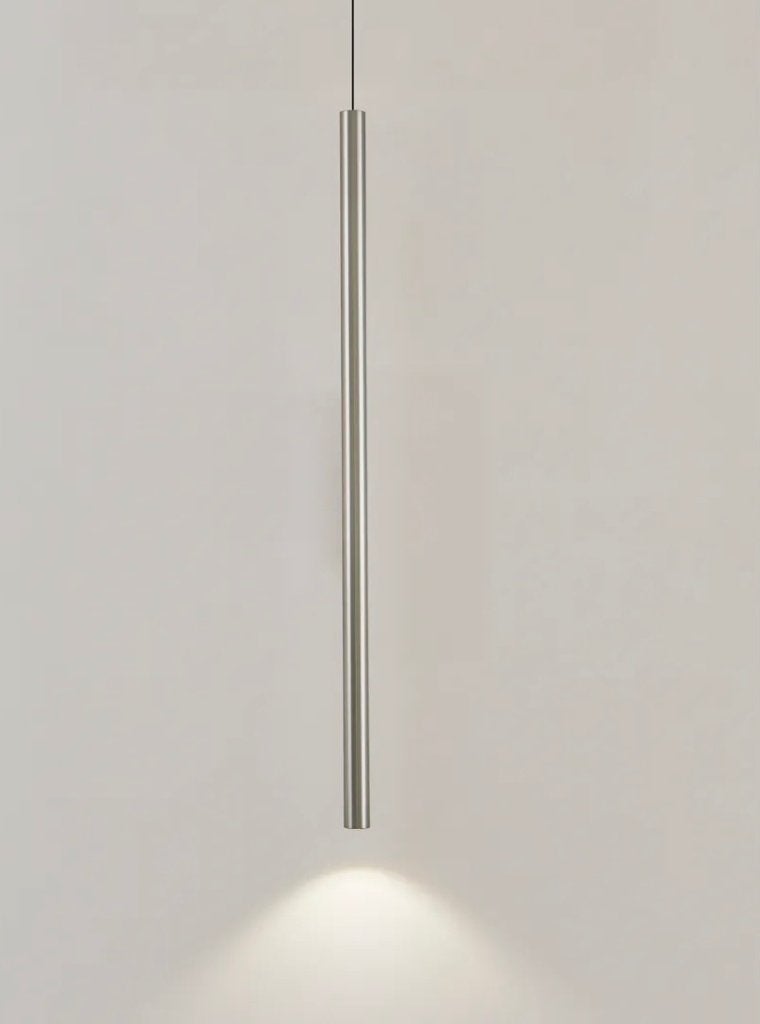 Tube hanglampen van Ilfari 2 x nikkel nieuw in doos, Ophalen of Verzenden, Nieuw, Eric Kuster strak tube design
