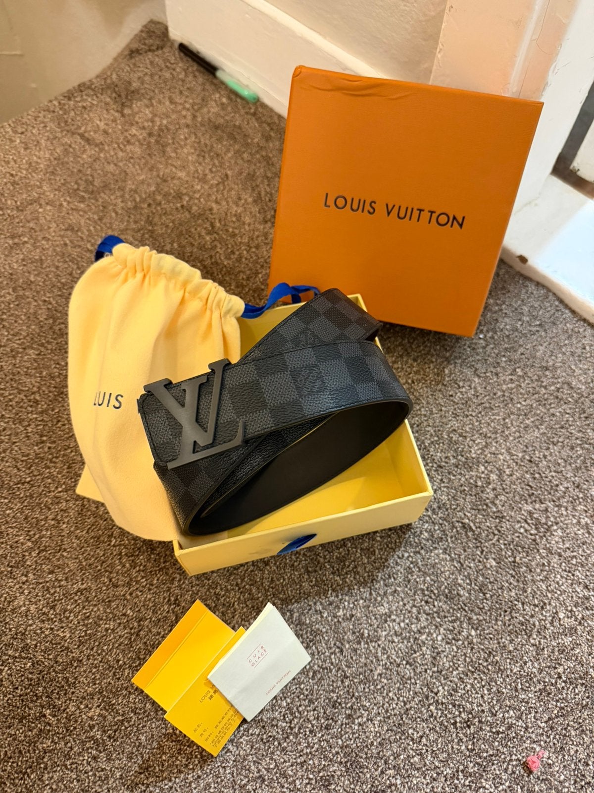 Louis Vuitton Riem, Kleding | Heren, Riemen en Ceinturen, Ophalen of Verzenden, Zo goed als nieuw, Zwart