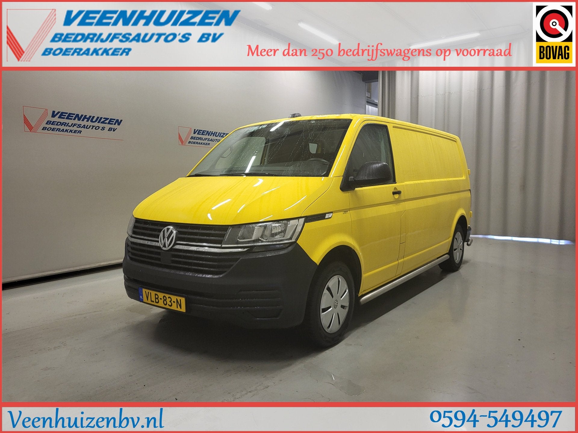 Volkswagen Transporter 2.0TDI L2/H1 Euro 6! (bj 2021), Auto's, Voorwielaandrijving, Gebruikt, Euro 6, 4 cilinders