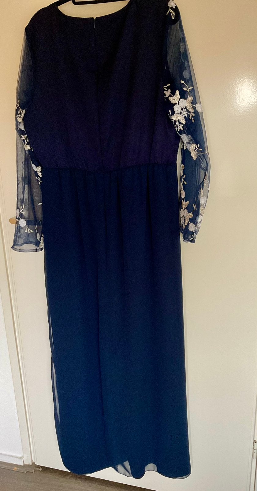 Jumpsuit bruiloft, Ophalen of Verzenden, Zo goed als nieuw, Blauw, Trouwjurk