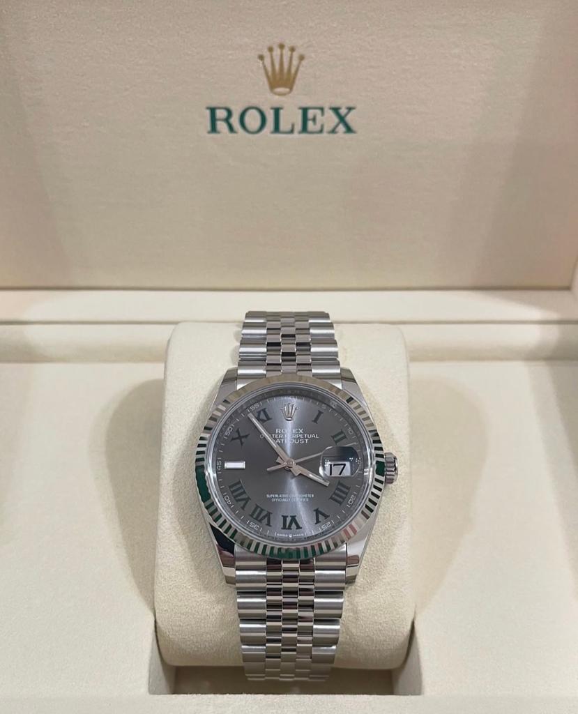 ROLEX DATEJUST 36 « WIMBLEDON » – 126234, Ophalen of Verzenden, Zo goed als nieuw