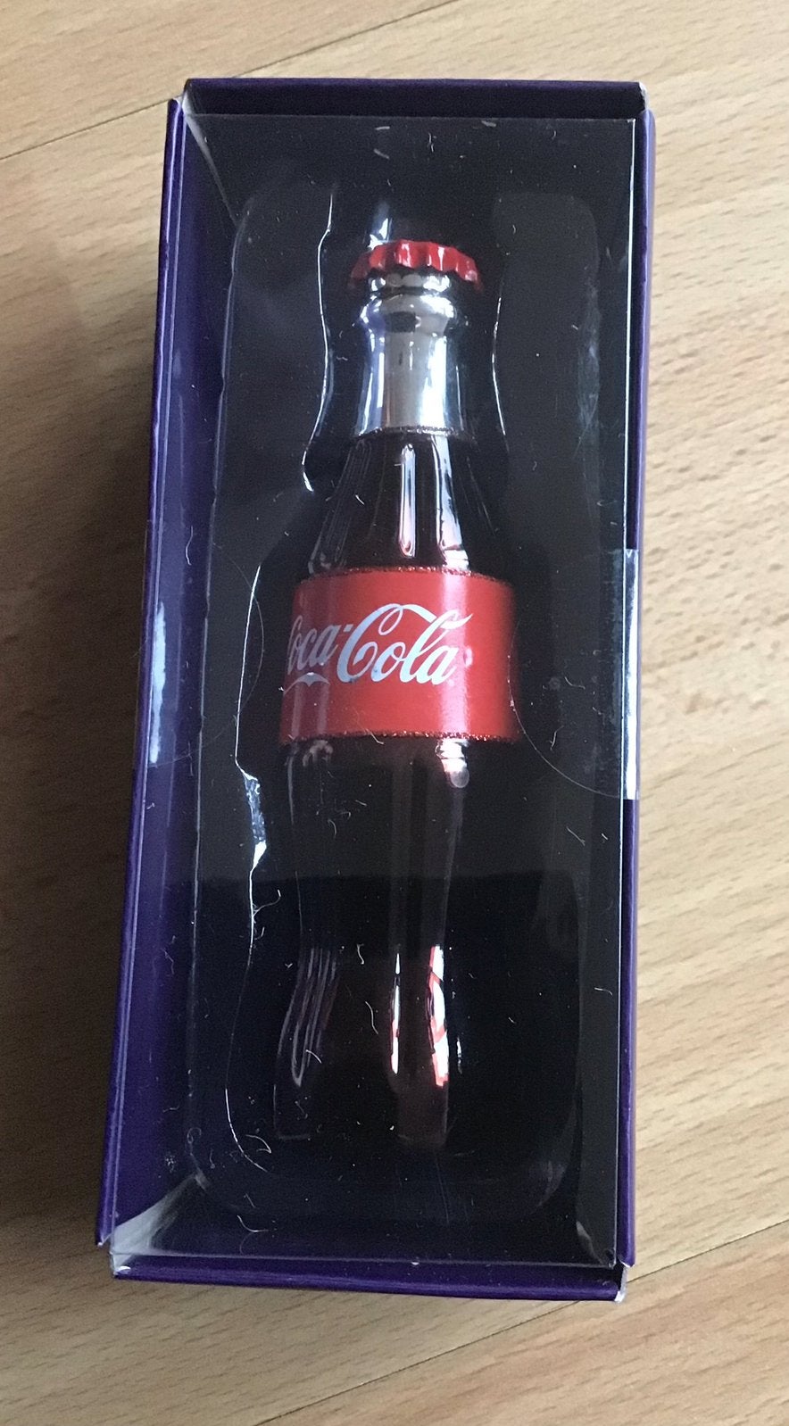AH Coca Cola flesje glazen hanger kerstbal - nieuw, Diversen, Kerst, Ophalen of Verzenden, Nieuw