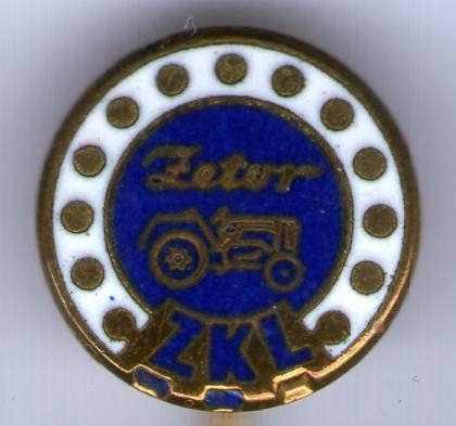 ZETOR ZKL blauw email op koper tractor speldje ( E_198 ), Verzenden, Nieuw, Transport, Speldje of Pin