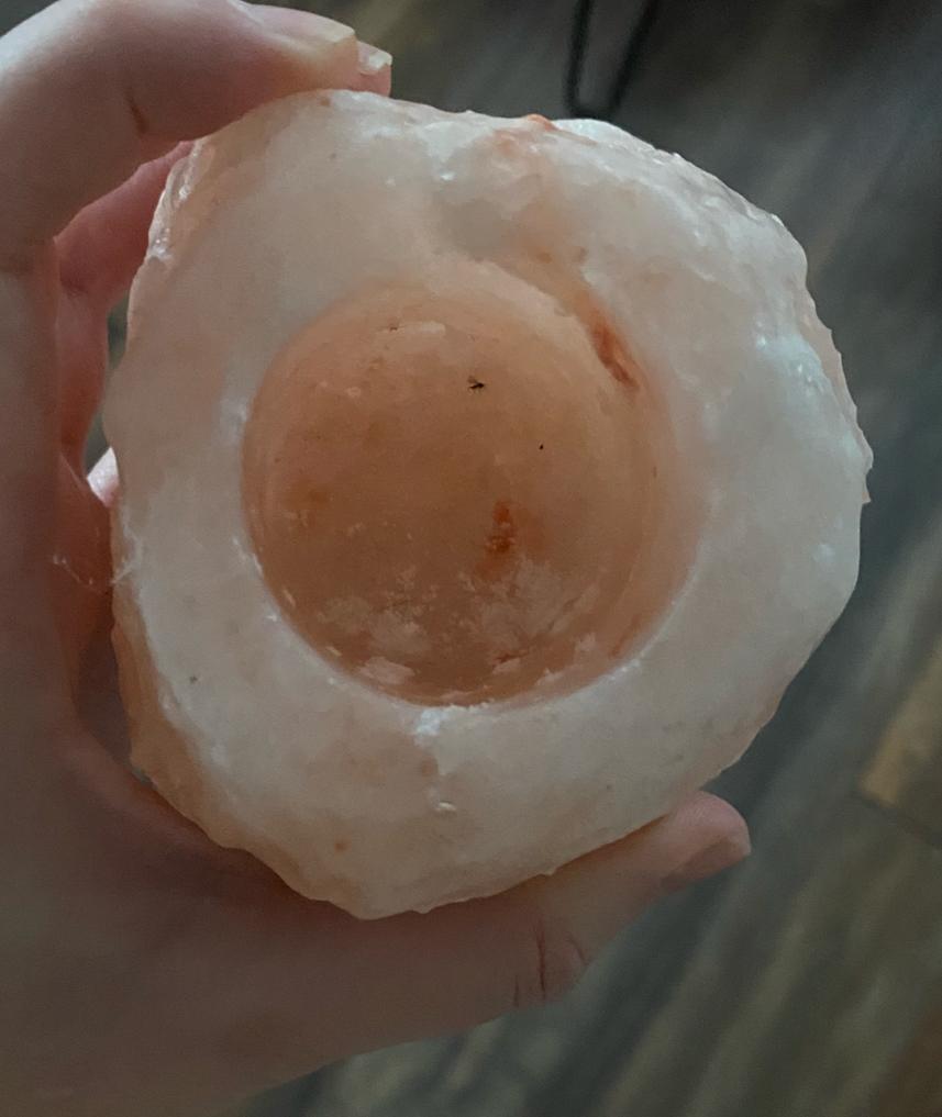 Himalaya Zoutsteen Waxinelichthouder, Sieraden, Tassen en Uiterlijk, Edelstenen, Ophalen of Verzenden, Gebruikt