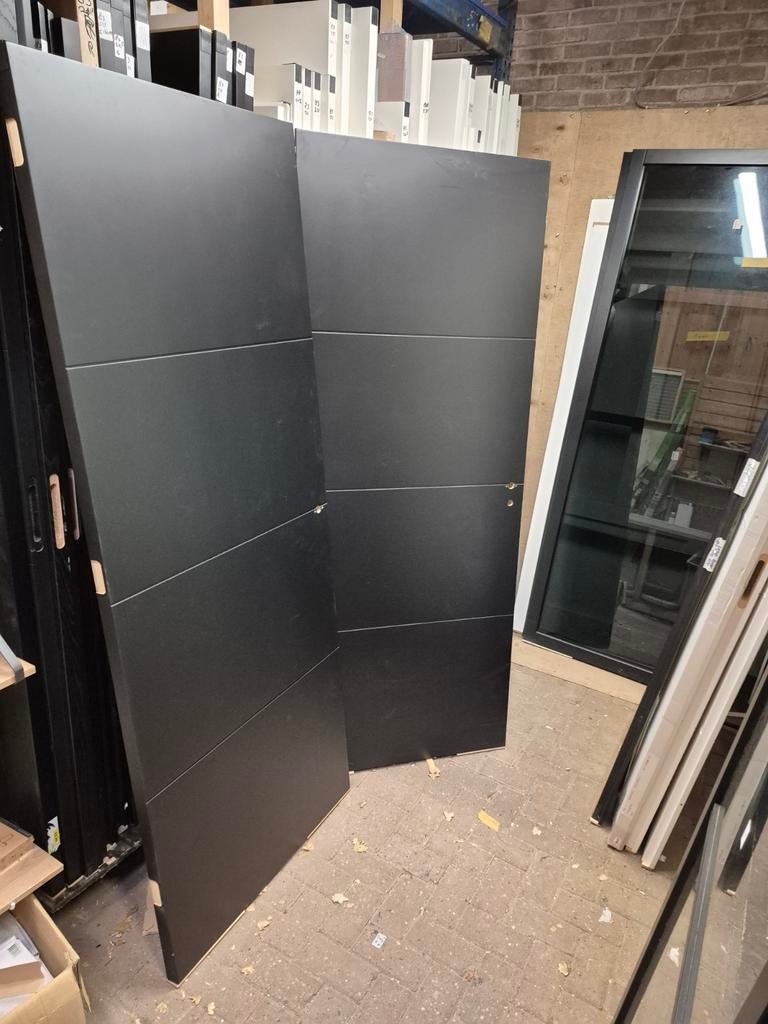 83x211,5cm isolatie binnendeur zwart met freeslijn SCA15403, Ophalen, 80 tot 100 cm, Binnendeur, Nieuw