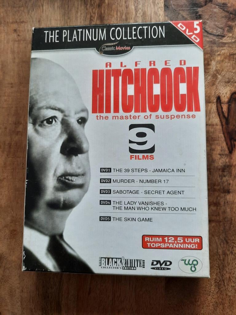 5dvd box hitchcock, Ophalen of Verzenden, 1980 tot heden, Zo goed als nieuw