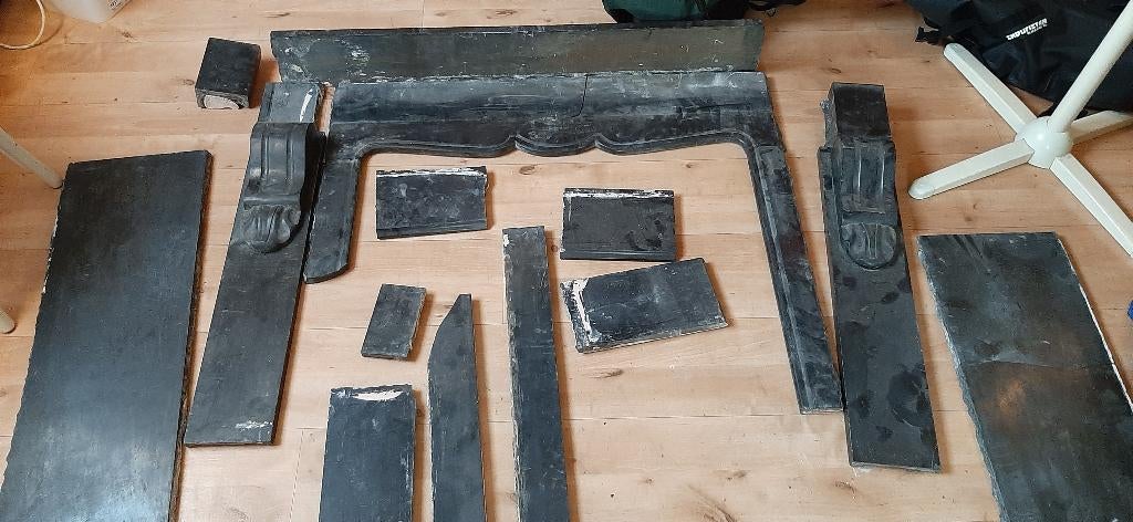 Zwart marmeren schouw, Ophalen, Gebruikt, Vrijstaande haard, Overige soorten
