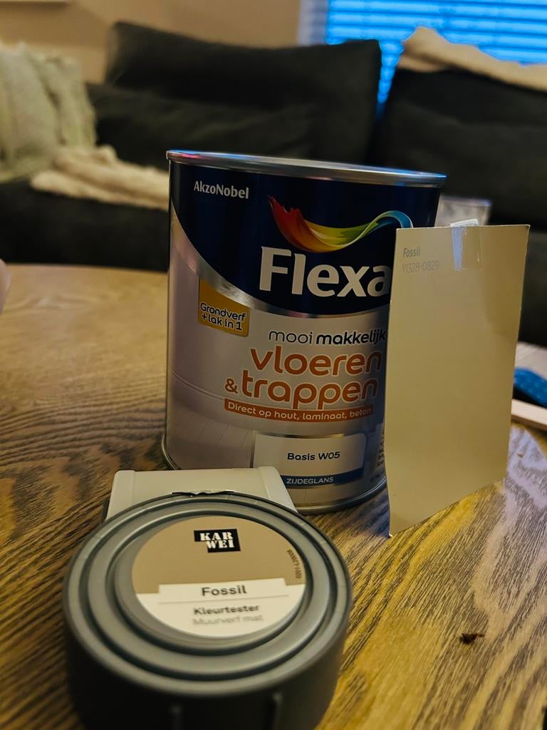 Blik verf, kleur Fossil, Overige kleuren, Nieuw, Ophalen of Verzenden, Verf