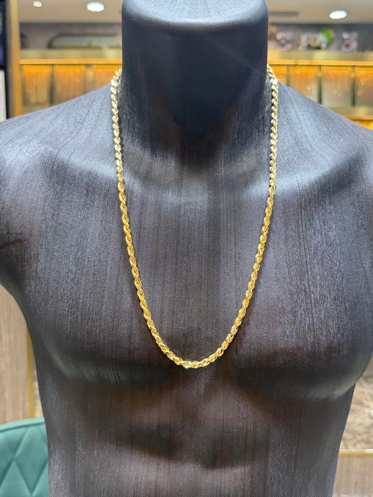 14KT Goud - 59 Gram - Ketting - ROPE - Gedraaide ketting, Ophalen, Nieuw, Goud, Goud