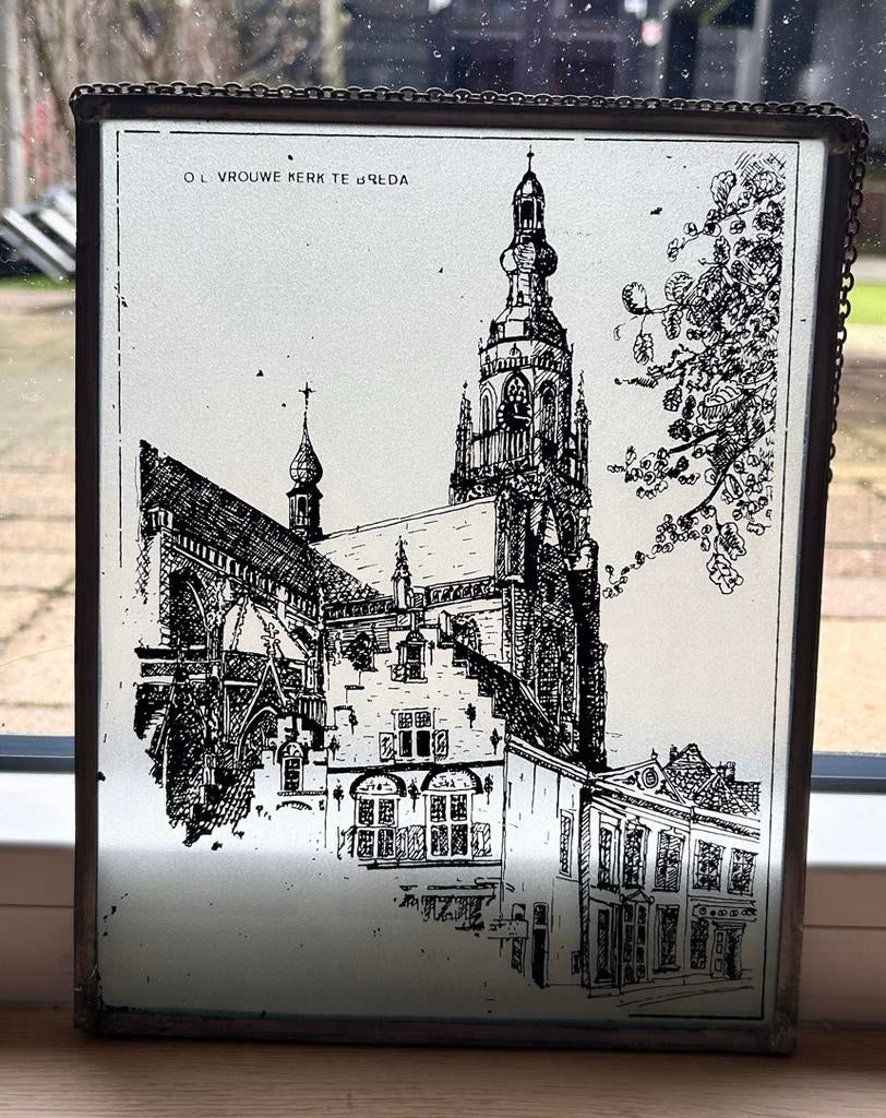 Glas en Lood Grote Kerk Breda, Antiek en Kunst, Ophalen of Verzenden