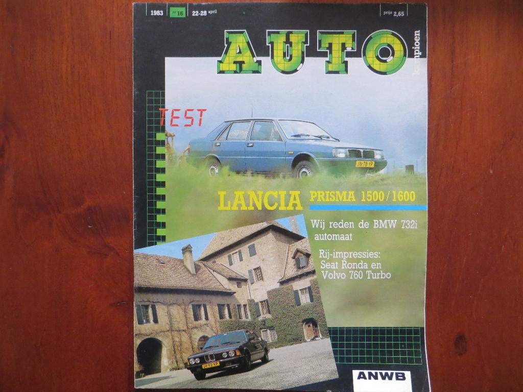 Autokampioen 16 1983 Lancia Prisma 1.5 & 1.6, BMW 732i aut., Ophalen of Verzenden, Nieuw, BMW