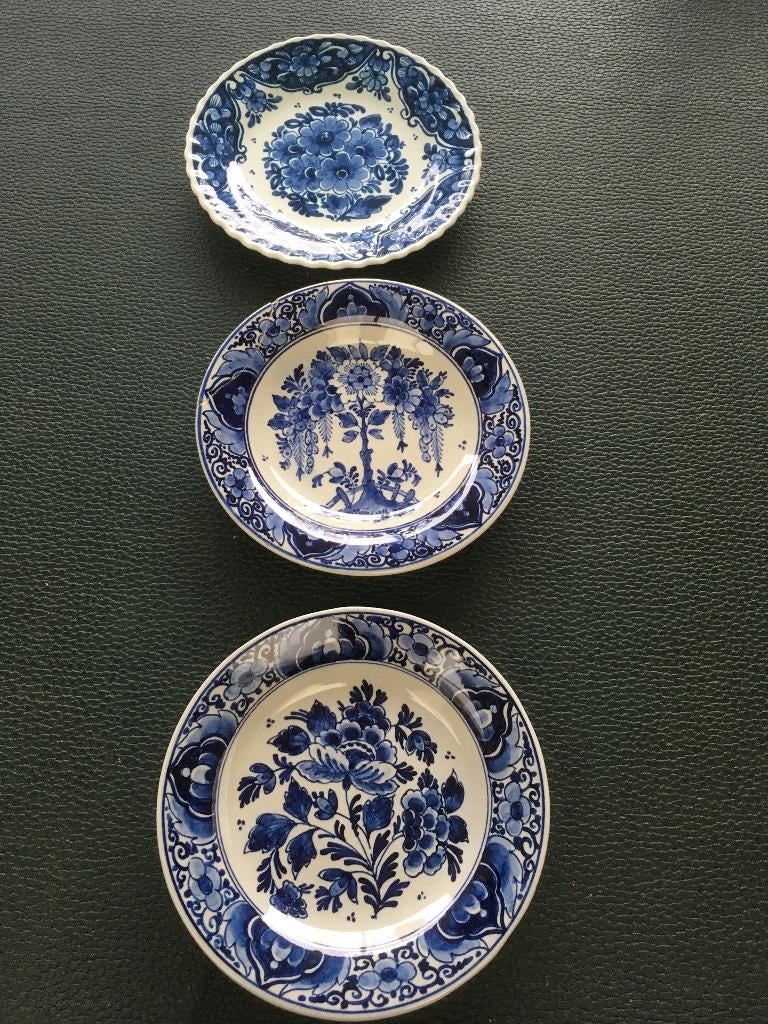 Delft blauwe kleine bordjes !!!, Ophalen of Verzenden