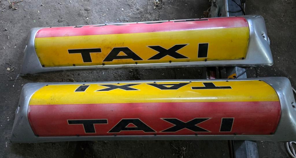 Taxi bord old school, Taxi, Snorder, Zo goed als nieuw, Mercedes