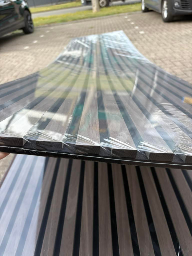 ACTIE!! Akupanel akoestische wandpanelen lattenwand met vilt, Ophalen, Nieuw, Overige materialen, Minder dan 20 mm