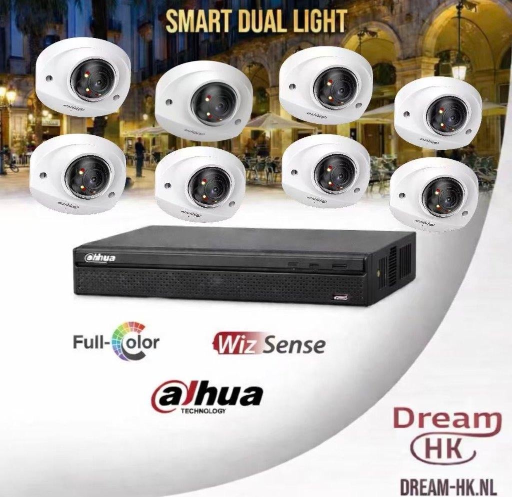 4MP Dahua IP POE beveiligingscamera set / 8CH NVR+8x cameras