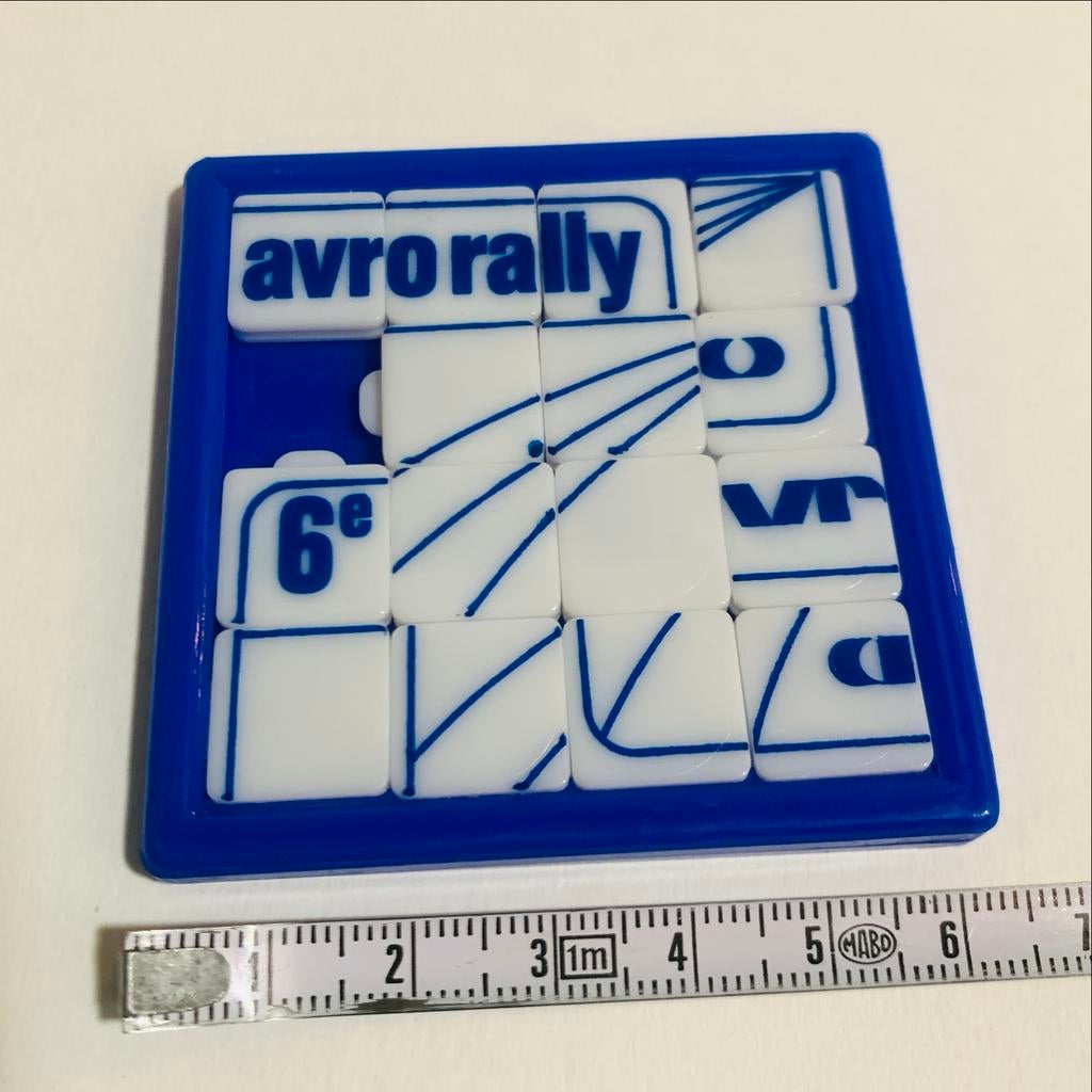 6e Avro Rally Puzzeltje Uitdagend Denkspel schuifspelletje, Ophalen of Verzenden, Gebruikt, Auto's