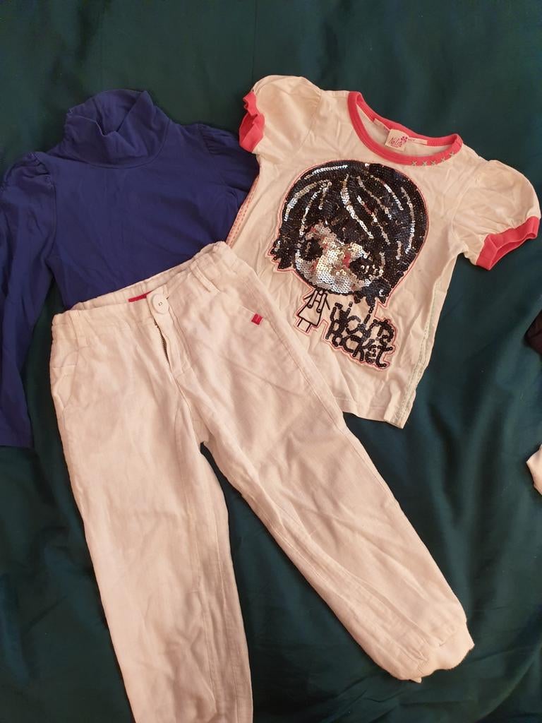 Bengh, Nolita en Jilly. broek shirt en longsleeve 98 104, Ophalen of Verzenden, Zo goed als nieuw, Meisje
