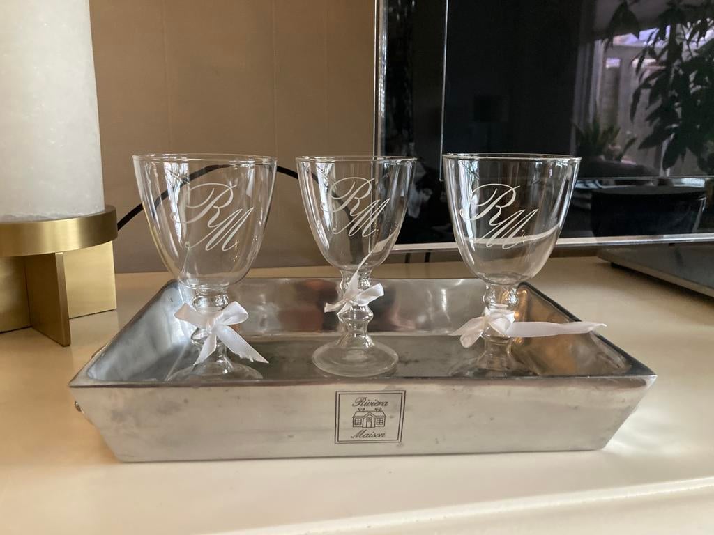 Riviera Maison dienblad zilver tray Trunk, Ophalen of Verzenden, Gebruikt, Rechthoekig, Metaal