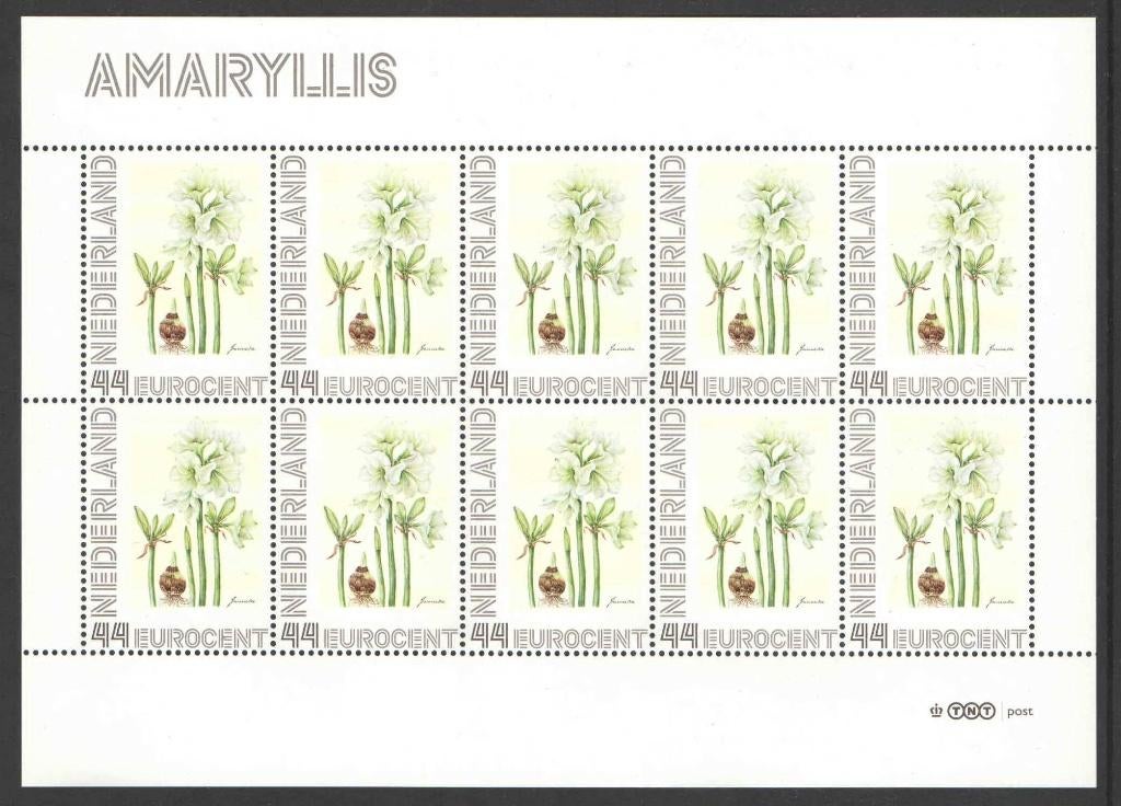 Bloemenpracht op postzegels: Amaryllis (1), Ophalen of Verzenden, Na 1940, Postfris