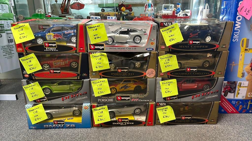 NIEUW! Bburago 1:18 diverse modelauto’s, Ophalen of Verzenden, Nieuw, Bburago