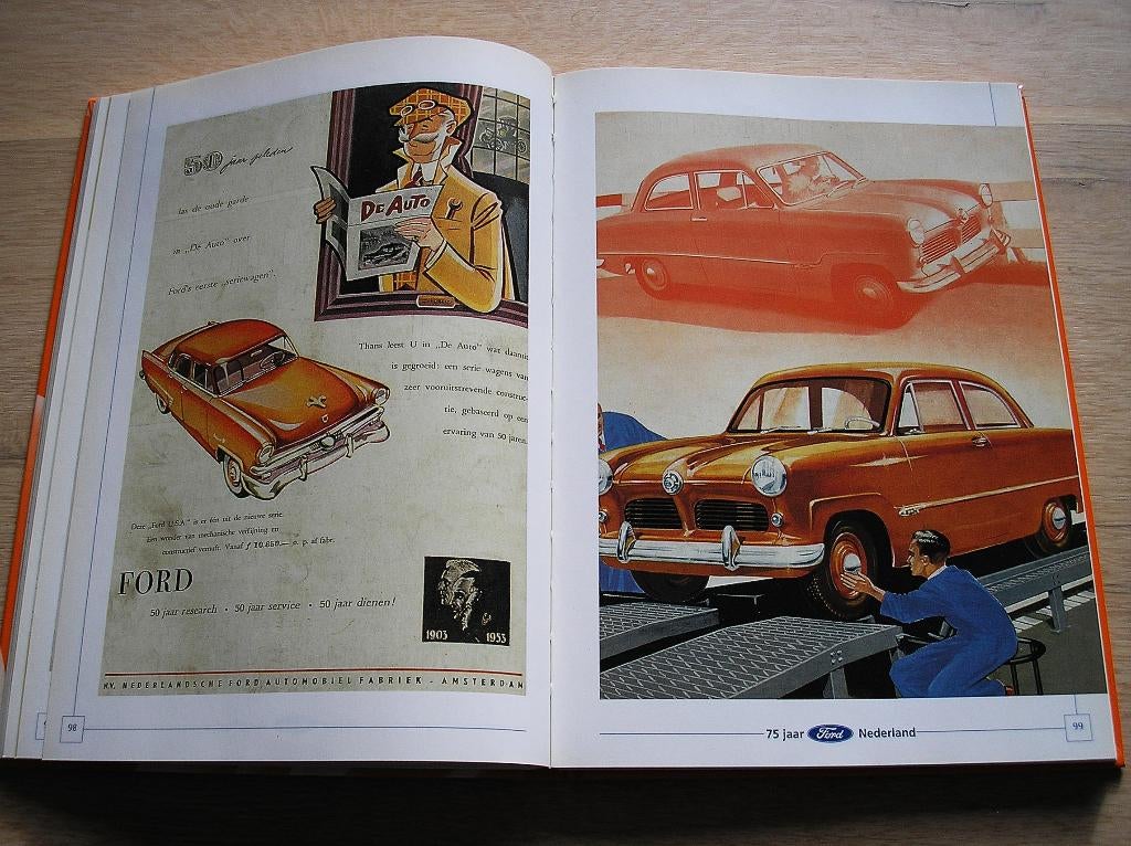Ford in Nederland, 1924 - 1999; uitgebreid en kleurrijk, Ophalen of Verzenden, Zo goed als nieuw, Ford