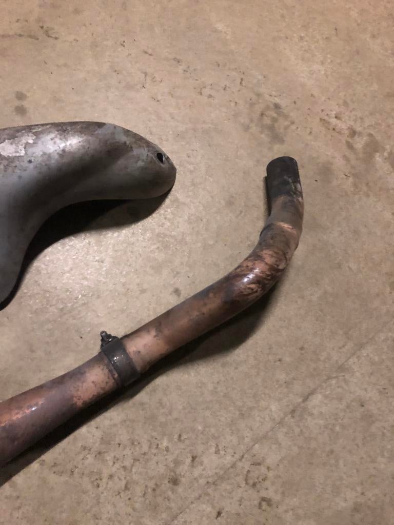 Triumph Tiger 955 2001-2006 uitlaatbochten met hitteschild, Motoren, Gebruikt, ., Ophalen of Verzenden, .