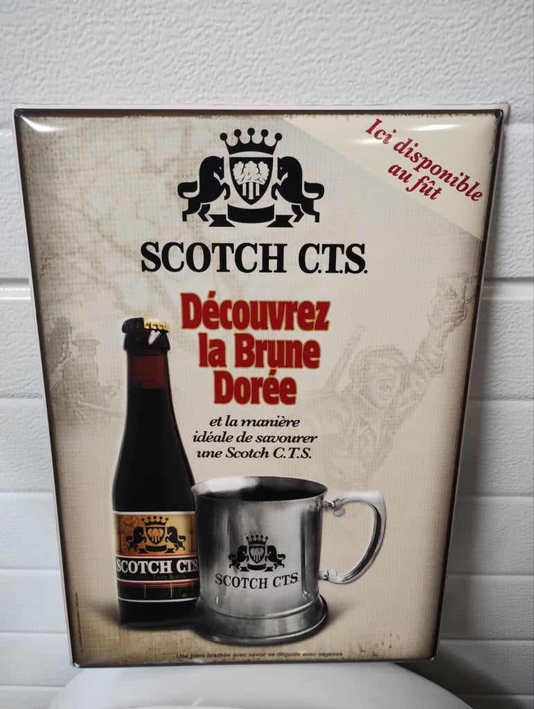 Scotch CTS Bier reclamebord, Verzamelen, Biermerken, Ophalen of Verzenden, Nieuw, Reclamebord, Plaat of Schild, Overige merken