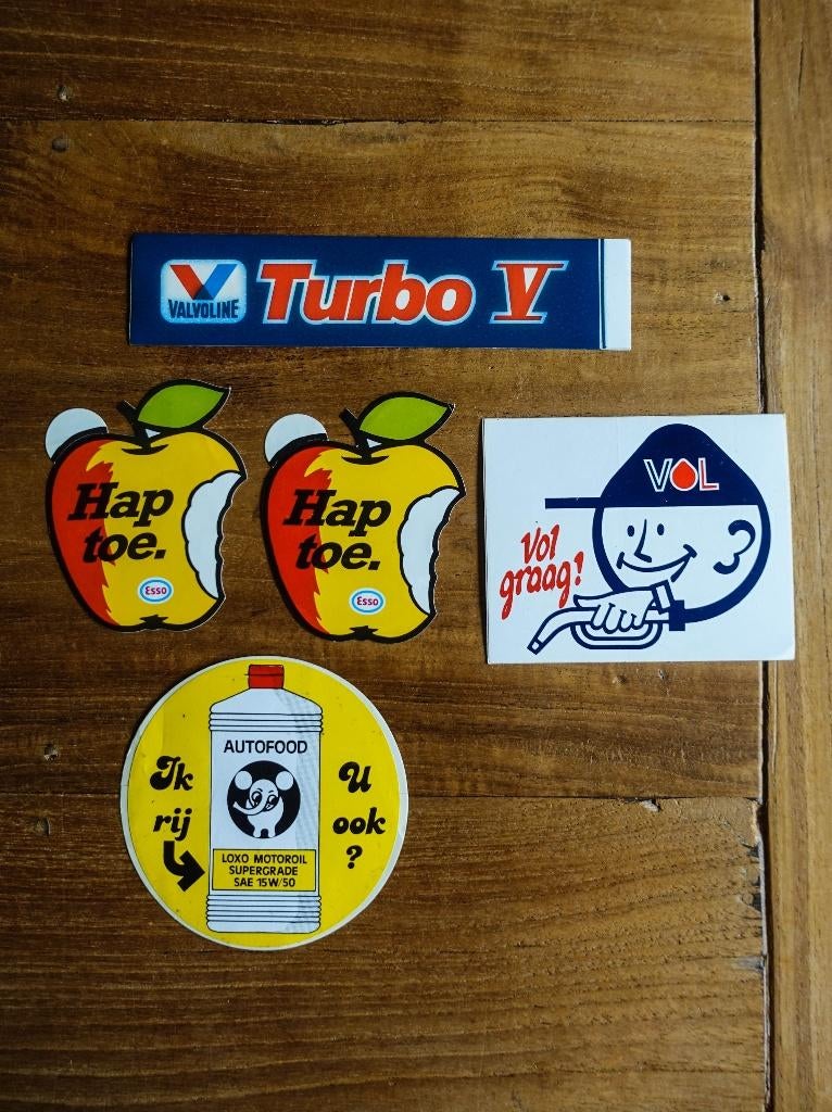 partij stickers - auto brandstoffen Samen 4,50, Ophalen of Verzenden