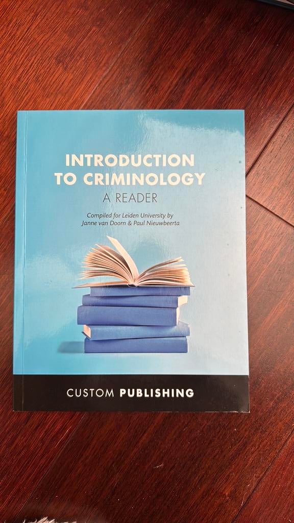 Introduction to criminology, Boeken, Studieboeken en Cursussen, Ophalen of Verzenden, Beta, Zo goed als nieuw, WO
