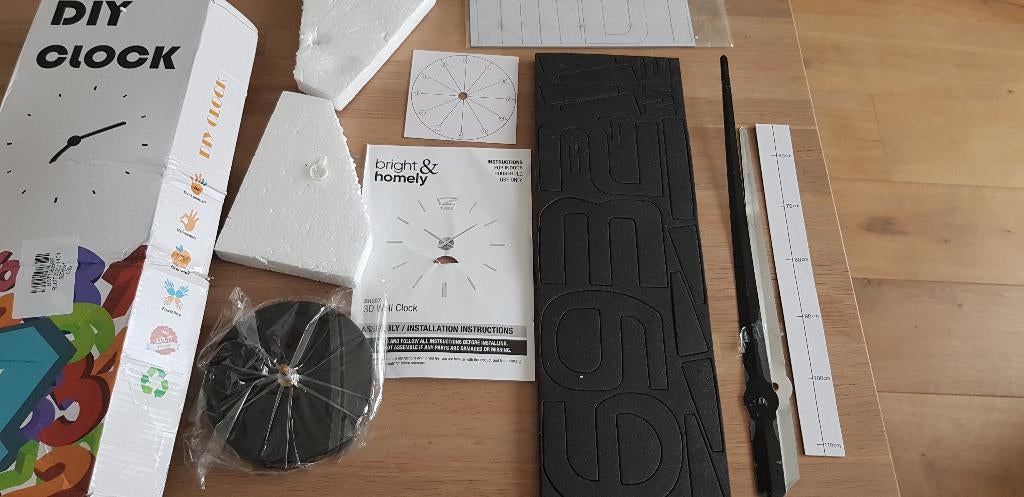 DIY klok, muurklok , Huis en Inrichting, Woonaccessoires | Klokken, Ophalen of Verzenden, Nieuw, Analoog, Wandklok
