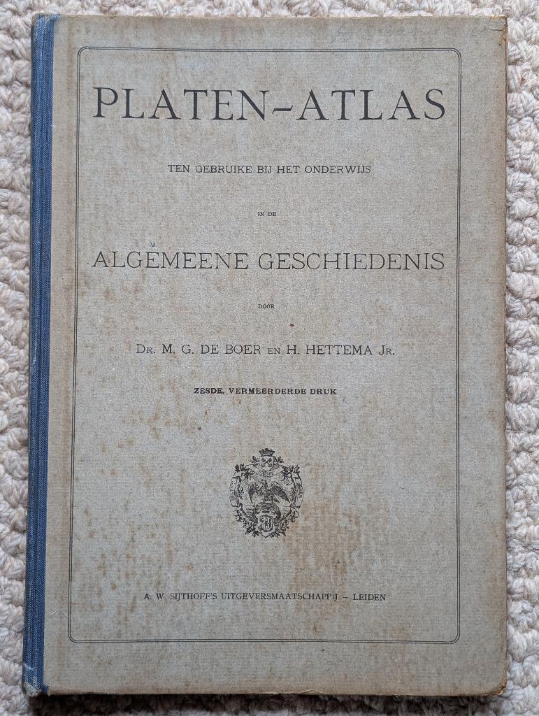 Platenatlas van algemene geschiedenis, Boeken, Schoolboeken, Gelezen, Geschiedenis, Ophalen of Verzenden, M G de Boer en H. Hettema