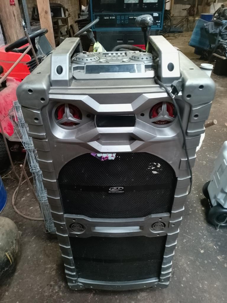 Grote karaoke box met 2 microfoons, Ophalen