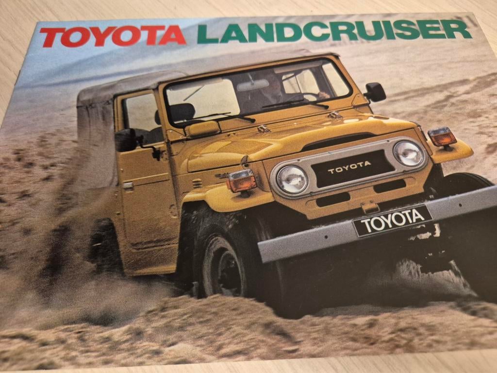 Jaren70 Nederlands als nieuw Toyota landcruiser jeep folder, Ophalen of Verzenden, Zo goed als nieuw, Toyota