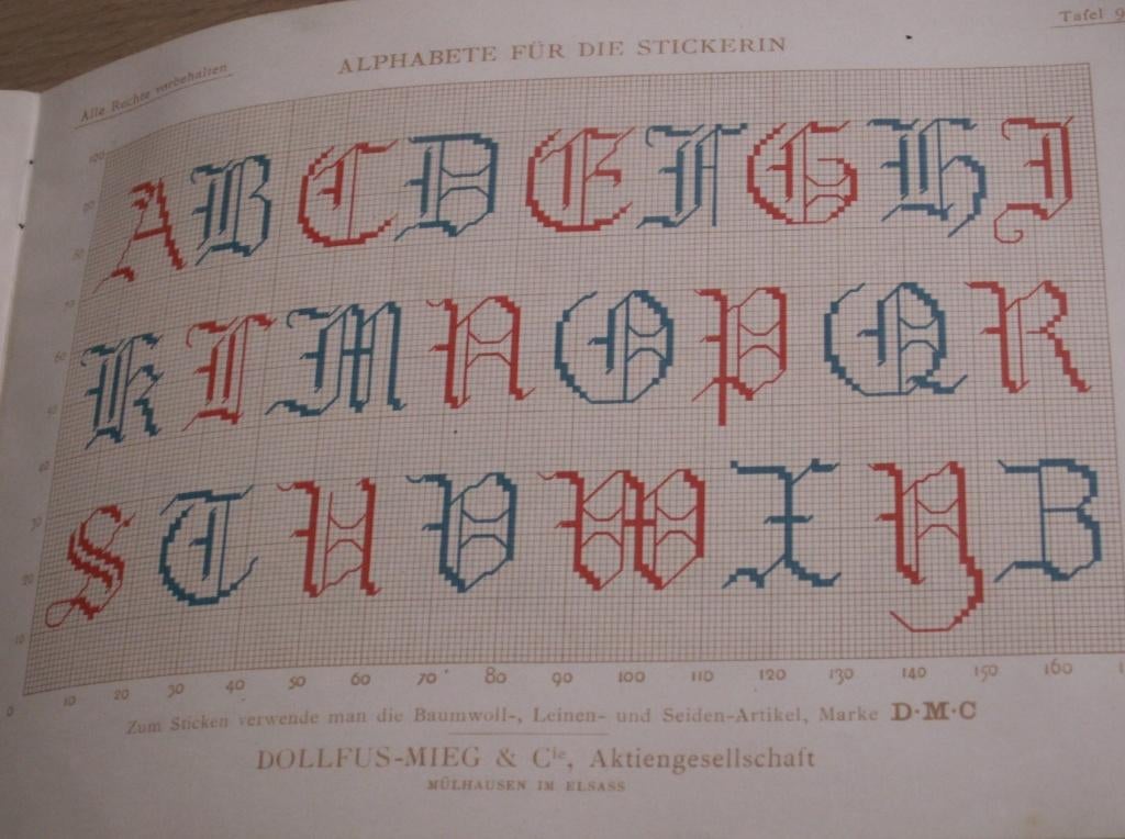 Oud boekje Alphabete fúr Stickerin  DMC incl strijkpatronen, Ophalen of Verzenden, Gebruikt, Patroon