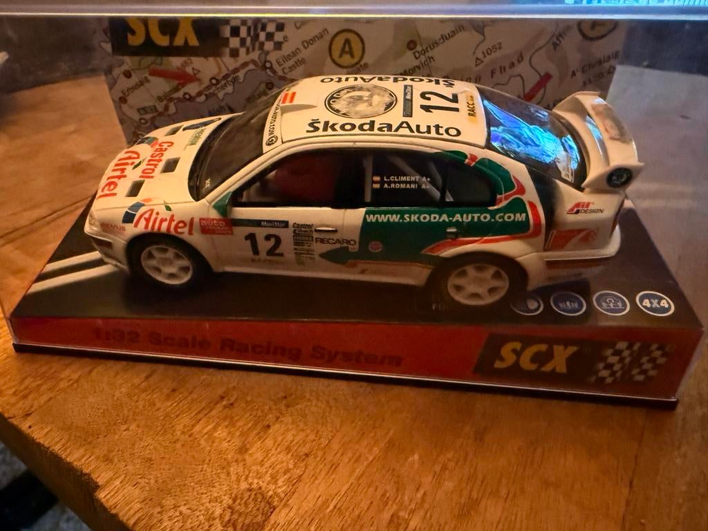 SCX Skoda Octavia WRC Raceauto - Weinig Gebruikt, Ophalen of Verzenden, Zo goed als nieuw, Overige merken