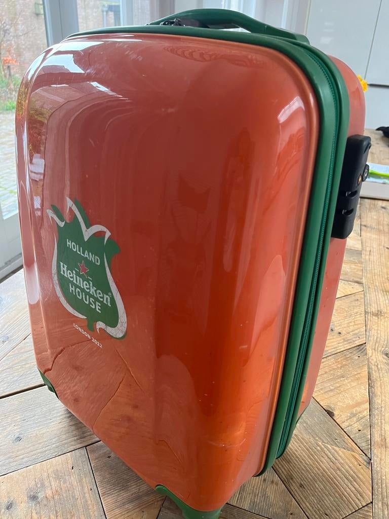 Oranje Trolley - Heineken House London 2012, Gebruikt, 50 tot 60 cm, Hard kunststof, Slot