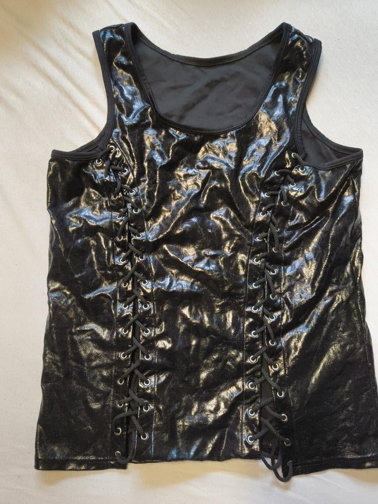 Lak Shirt Heren - Fetish Maat L, Maat 52/54 (L), Zwart, Nieuw, Ophalen of Verzenden