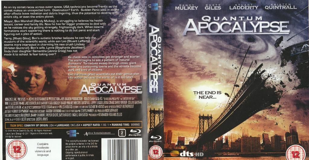 Quantum apocalypse blu ray ( engels ), Ophalen of Verzenden, Zo goed als nieuw, Thrillers en Misdaad
