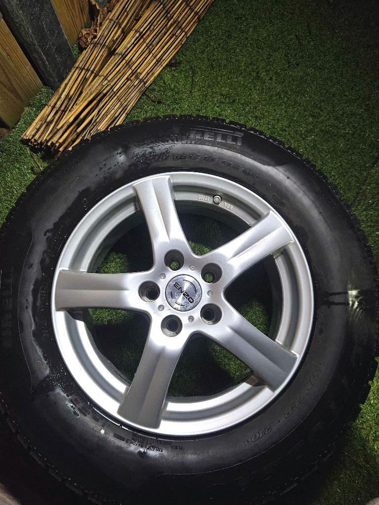 16" Enzo velgen 5x114,3 met winterbanden // winterset, Ophalen, Velg(en), 16 inch, Winterbanden