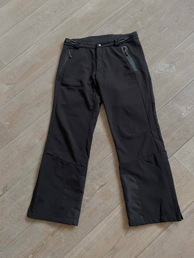 Heren skibroek mt 52 zwart, softshell, Kleding | Heren, Wintersportkleding, Ophalen of Verzenden, Zo goed als nieuw, Maat 52/54 (L)